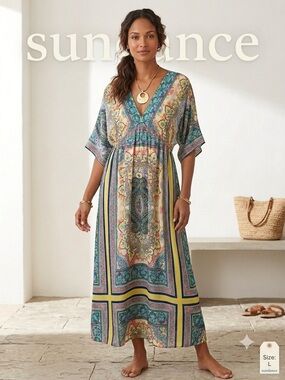 Sundance Bella Verona Dress Boho V-neck large